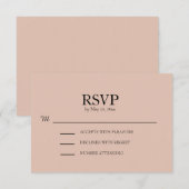 Blush Pink Wedding RSVP Karte (Vorne/Hinten)