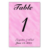 Blush Pink Wedding Table No. Cards Tischnummer (Rückseite)