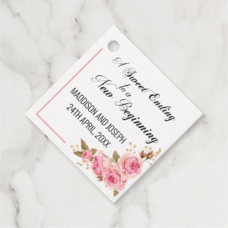 Blush Pink Wedding Tag Geschenkanhänger