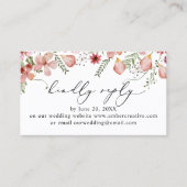 Blush Pink Wedding Website UAWG Enclosure Card Visitenkarte (Vorderseite)