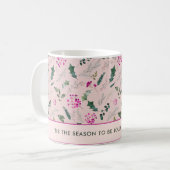 Blush Pink Weihnachten Kaffeetasse (Vorderseite Links)