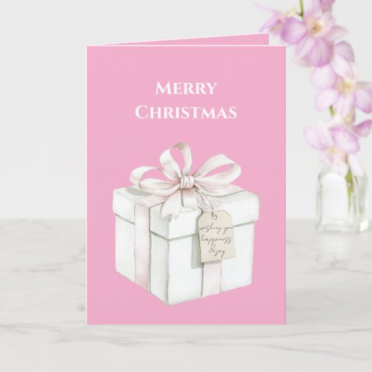 Blush Pink Weihnachten Karte (Orchidee)