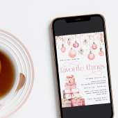 Blush Pink Weihnachts Lieblings-Dinge Party Einladung