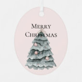 Blush Pink Weihnachtsbaum Ornament (Vorderseite)
