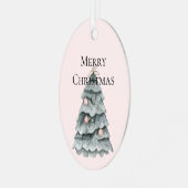 Blush Pink Weihnachtsbaum Ornament (Vorderseite links)