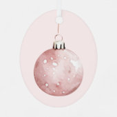 Blush Pink Weihnachtsbaum Ornament (Rückseite)