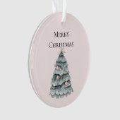 Blush Pink Weihnachtsbaum Ornament (Vorderseite)