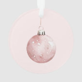 Blush Pink Weihnachtsbaum Ornament (Rückseite)