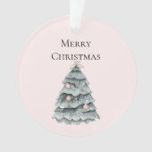 Blush Pink Weihnachtsbaum Ornament (Vorderseite)