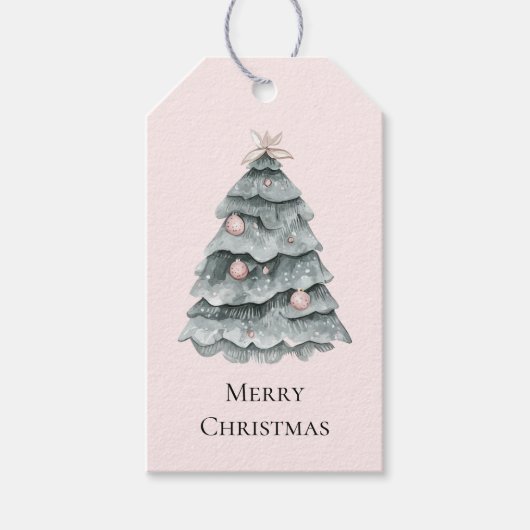 Blush Pink Weihnachtsbaum Ornament Geschenkanhänger (Vorderseite)