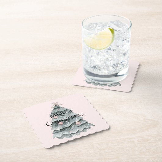 Blush Pink Weihnachtsbaum Ornament Untersetzer (Vor Ort)