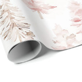 Blush Pink Weihnachtsbaumen Geschenkpapier (Rolleneckpunkt)