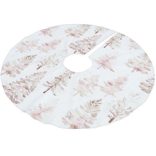 Blush Pink Weihnachtsbaumen Polyester Weihnachtsbaumdecke (Schrägansicht)