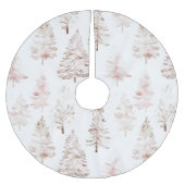 Blush Pink Weihnachtsbaumen Polyester Weihnachtsbaumdecke (Vorderseite)