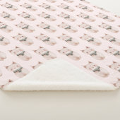 Blush Pink Weihnachtskatzen Sherpadecke (3/4)