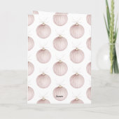 Blush Pink Weihnachtsschmuck Karte (Rückseite)
