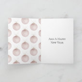 Blush Pink Weihnachtsschmuck Karte (Innenseite)