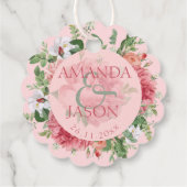 Blush Pink Weiße Hübsche Blütenblüte niedliche Hoc Geschenkanhänger (Rückseite)