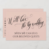 Blush Pink, wenn wir Sie mit einer verspäteten Hoc Einladung (Vorne/Hinten)