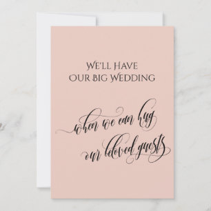 Blush Pink, wenn wir Sie mit einer verspäteten Hoc Einladung