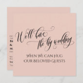 Blush Pink, wenn wir Sie mit einer verspäteten Hoc Einladung (Vorne/Hinten)