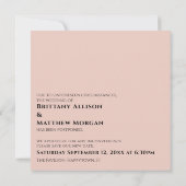 Blush Pink, wenn wir Sie mit einer verspäteten Hoc Einladung (Rückseite)