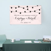 Blush Pink Whimsical Faillights Probe Dinner Banner (Messeveranstaltung)
