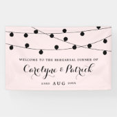 Blush Pink Whimsical Faillights Probe Dinner Banner (Horizontal)