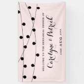 Blush Pink Whimsical Faillights Probe Dinner Banner (Vertikal)