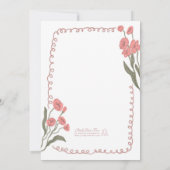 Blush Pink Whimsical Hand Painted Bridal Shower Einladung (Rückseite)