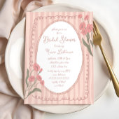 Blush Pink Whimsical Hand Painted Bridal Shower Einladung