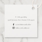 Blush Pink Whisk Spatula Spoons Backen Utensiden Geschenkanhänger (Rückseite)