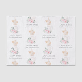 Blush Pink Whisk Spatula Spoons Backen Utensiden Seidenpapier