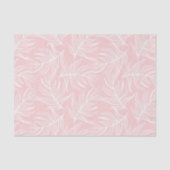 Blush Pink White Botanical Blätter Company Seidenpapier (Vorderseite)