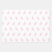 Blush Pink & White Bunnies mit Mini Dots Muster. Geschenkpapier Set (Vorderseite 3)