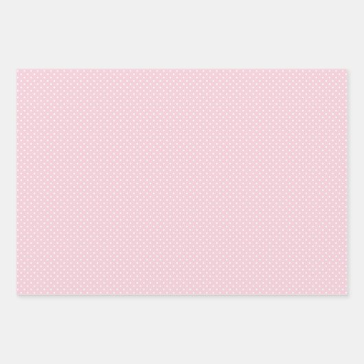 Blush Pink & White Bunnies mit Mini Dots Muster. Geschenkpapier Set (Vorderseite 2)