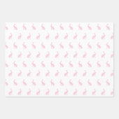 Blush Pink & White Bunnies mit Mini Dots Muster. Geschenkpapier Set (Vorderseite)