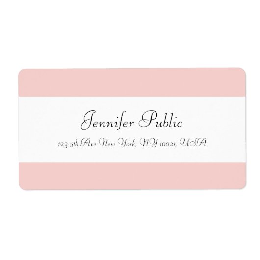 Blush Pink White Calligraphed Template Modernes (Vorne)