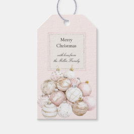 Blush Pink White Champagne Christmas Ornaments Geschenkanhänger