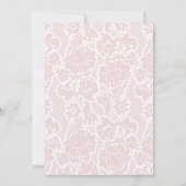 Blush Pink White Chinoiserie Brautparty Einladung (Rückseite)