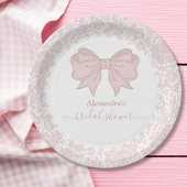 Blush Pink White Chinoiserie Brautparty Pappteller