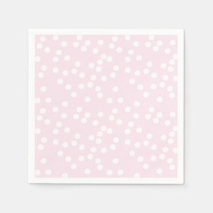 Blush Pink & White Confetti / Punkte Serviette