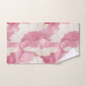 Blush Pink White Cowhid Animal Badhandtuch Set (Handtuch)