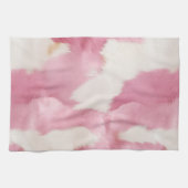 Blush Pink White Cowhid Animal Geschirrtuch (Horizontal)