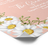 Blush Pink & White Daisies Signature Drinks Poster (Ecke)