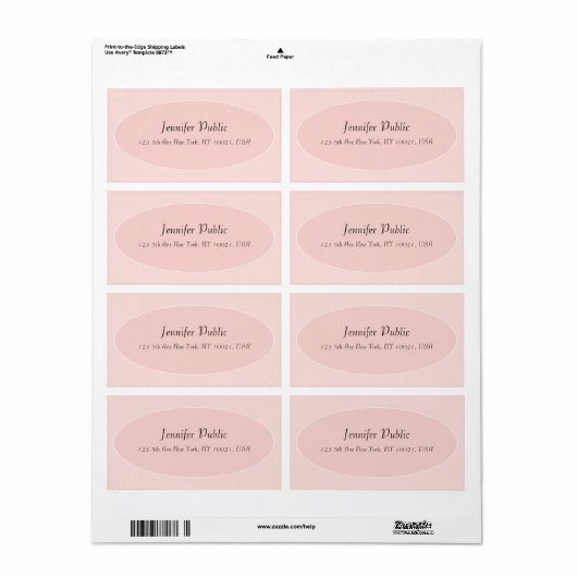 Blush Pink White Elegant Moderne Handschrift Trend (Vorne)