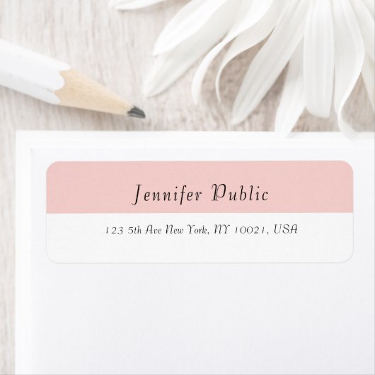 Blush Pink White Elegante Moderne einfache Vorlage (Insitu)