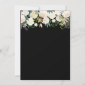 Blush Pink White Floral Bridal Dusche Einladung (Rückseite)