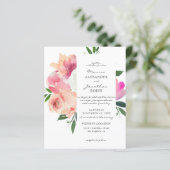 Blush Pink & White Floral Wedding (Stehend Vorderseite)