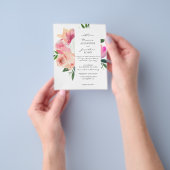 Blush Pink & White Floral Wedding Flyer (Gruppe)